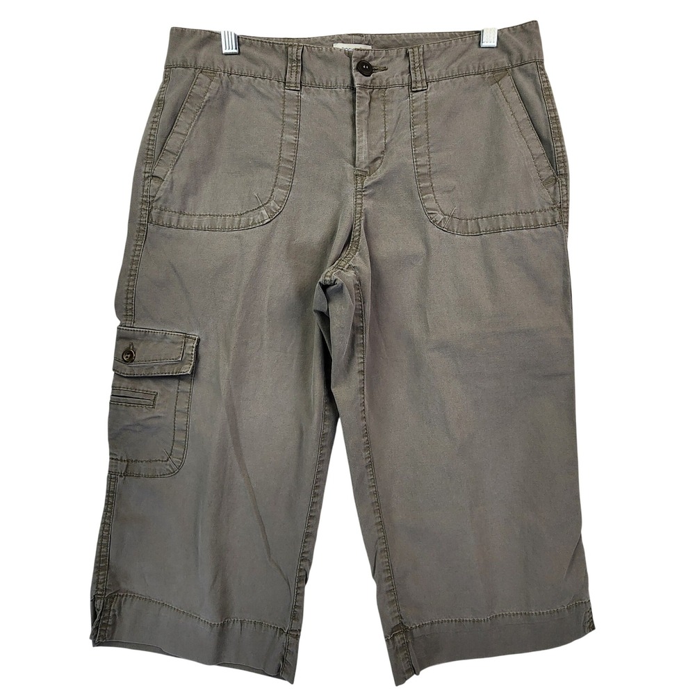 Dockers 8 Grayโ Cargo Capri Pants Mid Rise Curvy Utility Gorpcore Hiking Outdoor